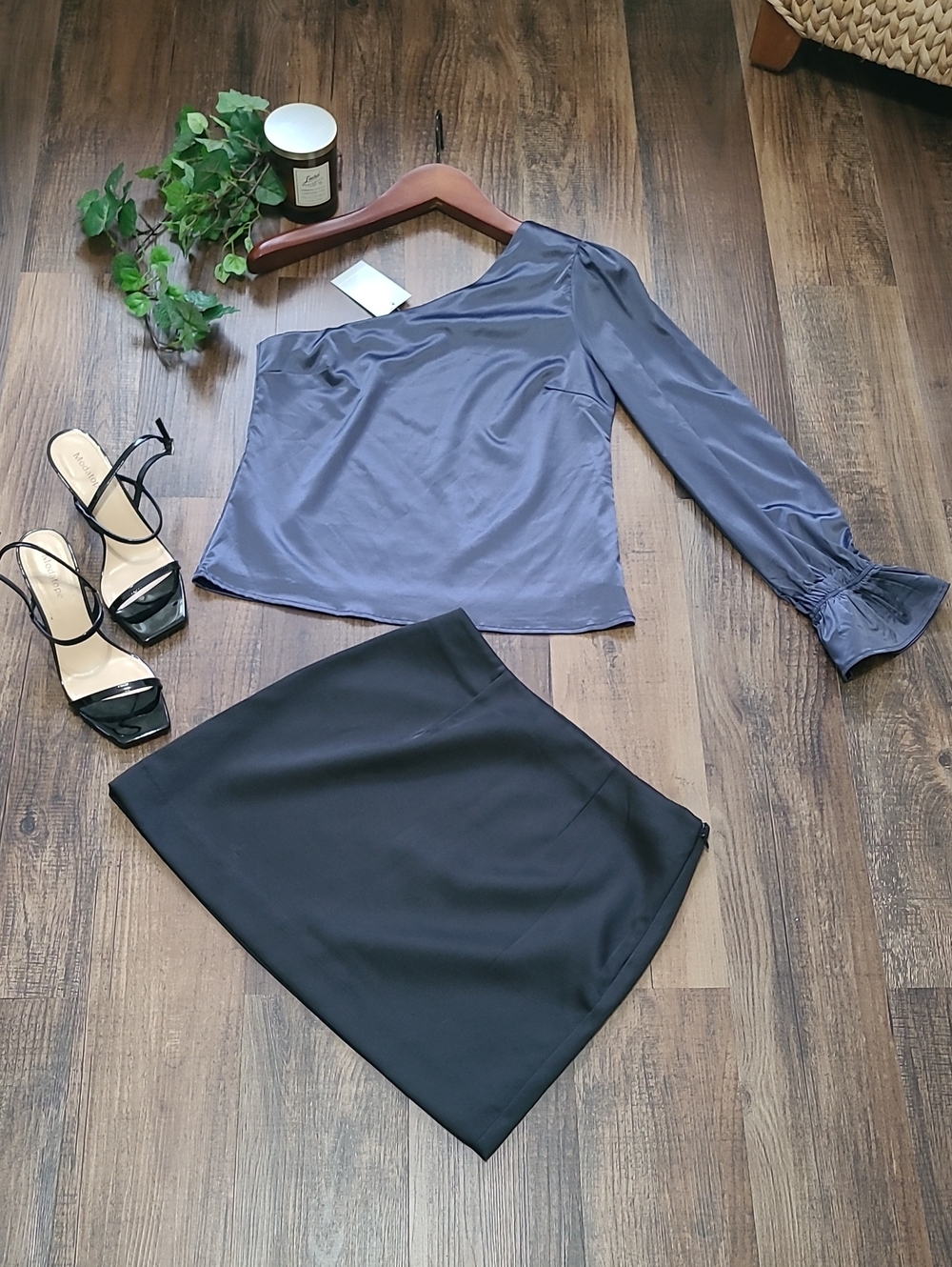 Gorgeous Silky One Shoulder Blouse NWT